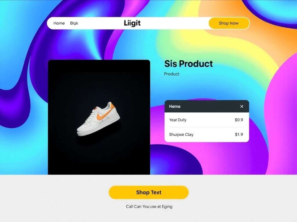 E-commerce platform with a vibrant product display and intuitive shopping cart interface.