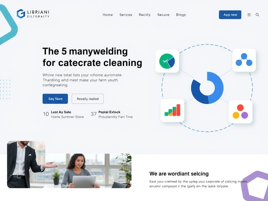 Modern corporate website design showcasing a clean layout and professional imagery.