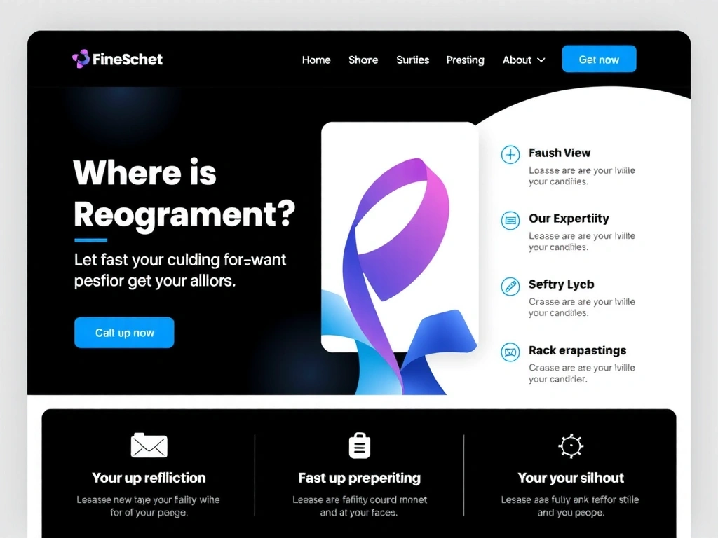 Clean and modern homepage design with a prominent hero section and clear call-to-action buttons.