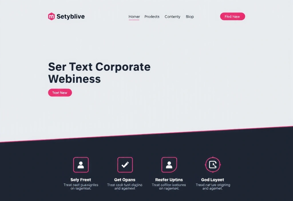 Modern corporate website design showcasing responsive layout and intuitive navigation